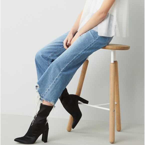 DL1961 | Hepburn High Rise Wide Leg Jeans in Slate size 28 NWT - Picture 3 of 16